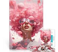 Rompecabezas de 1000 Piezas para Adultos La Felicidad del Ruido Rosa Hecho de Madera Apto para Mayores de 14 años. Juego Intelectual de Juguete Trato como Regalo para Toda la Familia tamaño：50x75cm