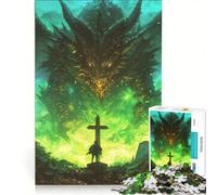 Rompecabezas de 1000 Piezas para Adultos: La Furia de los Dragones, Juego Imposible, Diversión en Casa, Colección de Artistas, Bellas Artes 50x75cm
