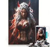 Rompecabezas de 1000 Piezas para Adultos La Furia del bárbaro Kitsune, Juegos educativos, Actividades Divertidas para Hacer en casa, Ideal para cumpleaños y Navidad 38x52cm