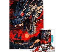 Rompecabezas de 1000 Piezas para Adultos La Furia del Dragón Juegos relajantes para Adultos Desafío difícil Regalos para Reducir el estrés (Tamaño 38x52cm)