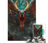 Rompecabezas de 1000 Piezas para Adultos La Furia del Dragón un desafío para la Inteligencia Cerebral Juguetes adictivos Juegos relajantes Aprendizaje Educativo Regalo de cumpleaños (tamaño 38x52cm)