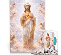 Rompecabezas de 1000 Piezas para Adultos La Gloria del Sagrado Corazón Juego práctico antiestrés Toda la Familia 38x52cm