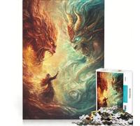 Rompecabezas de 1000 Piezas para Adultos La Guerra eterna de los Elementos decoración de Pared Ideal para la interacción Entre Padres e Hijos Perfecto como Regalo 38x52cm