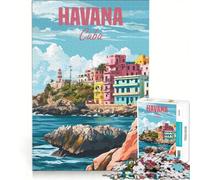 Rompecabezas de 1000 Piezas para Adultos, La Habana, Cuba, decoración de Pared, Actividades Divertidas para el hogar, para Fortalecer el Amor en Pareja 50x75cm