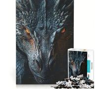Rompecabezas de 1000 Piezas para Adultos: La ira de los Dragones Negros, Juego de ingenio, dificultad Alta, para Fortalecer el Amor en Pareja 38x52cm