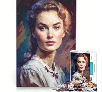 Rompecabezas de 1000 Piezas para Adultos La Mujer pintora Juego práctico antiestrés Toda la Familia 38x52cm