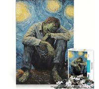 Rompecabezas de 1000 Piezas para Adultos La Noche Estrellada la Soledad Juego Educativo Actividades Familiares fortalece el Amor Entre Parejas 50x75cm