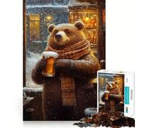 Rompecabezas de 1000 Piezas para Adultos La poción Invernal del Oso - Juego de Ajuste Exacto,Juego Mental,Regalo de cumpleaños (50x75cm)