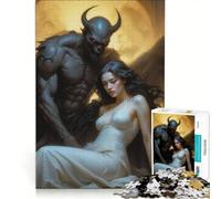 Rompecabezas de 1000 Piezas para Adultos La Reina de Las Pesadillas Ángel y Demonio Juegos educativos difíciles y desafiantes Juego de desafío único 50x75cm