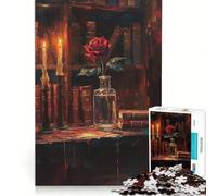 Rompecabezas de 1000 Piezas para Adultos La Rosa Eterna Juego práctico difícil y desafiante Ideal para Decorar el Escritorio 38x26cm