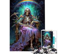 Rompecabezas de 1000 Piezas para Adultos La Santa Muerte Rompecabezas para Adultos Juguetes de Bricolaje Decoración de Pared cumpleaños y Navidad (tamaño 38x52cm)
