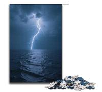 Rompecabezas de 1000 Piezas para Adultos La tormenta se Acerca Divertido Rompecabezas Familiar con póster a Juego y Hoja de Trivia (38 x 26 cm)