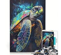 Rompecabezas de 1000 Piezas para Adultos La Tortuga Paciente Juego de ingenio dificultad Alta para Fortalecer el Amor en Pareja 38x52cm