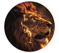 Rompecabezas de 1000 Piezas para Adultos: La Tristeza del León, Redondo, de cartón Disfrutar en Familia en Navidad, Acción de Gracias, cumpleaños y Pascua (tamaño 67,5 x 67,5 cm).