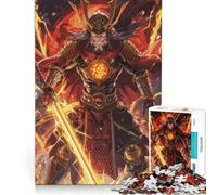 Rompecabezas de 1000 Piezas para Adultos La última Batalla del Guerrero samurái con la Espada Brillante Juego de ingenio ensamblaje de Patrones Mejora del Amor Entre Parejas 38x26cm