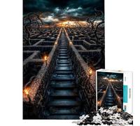 Rompecabezas de 1000 Piezas para Adultos Laberinto de Piedra al Atardecer Rompecabezas para Adolescentes Juego Familiar Decoración del hogar Difícil y desafiante (Tamaño 38x52cm)