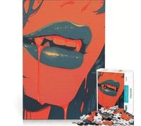 Rompecabezas de 1000 Piezas para Adultos Labios de Vampiro Juego Educativo Carrera de Velocidad Manual Regalo de cumpleaños Regalos de Viaje 38x26cm