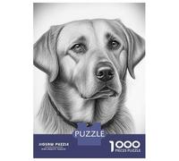 Rompecabezas De 1000 Piezas para Adultos Labrador Drawing Rompecabezas para Adultos Juegos De Relajación Desafío Difícil Ayuda A Ejercitar El Cerebro 38x26cm/1000pcs