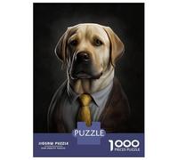 Rompecabezas De 1000 Piezas para Adultos Labrador in A Mens Suit Rompecabezas para Adultos Juegos De Relajación Una Obra De Arte Regalos para Amigos Y Familiares 38x26cm/1000pcs