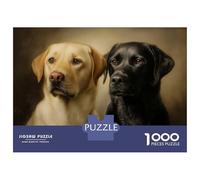 Rompecabezas De 1000 Piezas Para Adultos Labrador Retrievers Black And Yellow Portrait Rompecabezas Para Adultos Juegos Familiares Para La Diversión Familiar Regalos De Cumpleaños Y Únicos 70x50cm/100