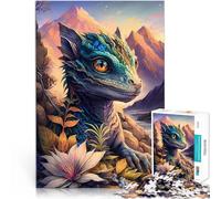 Rompecabezas de 1000 Piezas para Adultos Lagarto Legendario Hecho de Papel,Apto para Mayores de 14 años. Juguetes educativos de Aprendizaje Juegos Familiares Gran tamaño:26x38cm