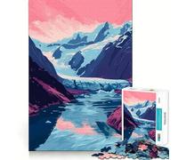Rompecabezas de 1000 Piezas para Adultos Lago de Alaska,Naturaleza,Arte,Corte preciso,Divertido Juego Mental,Regalo para Relajarse,Tiempo de diversión,Regalo de cumpleaños (38x26cm)