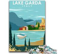 Rompecabezas de 1000 Piezas para Adultos, Lago de Garda, Italia Rompecabezas de 1000 Piezas, Ideal para la interacción Entre Padres e Hijos y para Reducir el estrés (50x75cm)