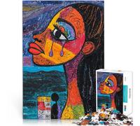 Rompecabezas de 1000 Piezas para Adultos Lágrimas de expresión Hecho de cartón Apto para Mayores de 14 años. Juegos relajantes Mejorar el Amor Entre Parejas tamaño：38x52cm