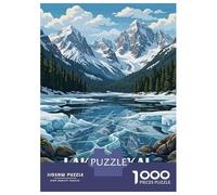 Rompecabezas De 1000 Piezas para Adultos Lake Baikal, Russia Winter Landscape Rompecabezas Juegos Relajantes Mejora La Memoria Oferta como Regalo para Toda La Familia 38x26cm/1000pcs