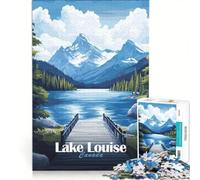 Rompecabezas de 1000 Piezas para Adultos, Lake Louise, Canadá, Juegos relajantes, decoración para el hogar, Toda la Familia 50x75cm