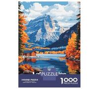 Rompecabezas De 1000 Piezas para Adultos Lake Louise, Canada Rompecabezas para Adultos Juguetes Antiestrés Ensamblaje De Patrones Interacción Entre Padres E Hijos 52x38cm/1000pcs