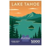 Rompecabezas De 1000 Piezas para Adultos Lake Tahoe Travel Rompecabezas para Adultos Juguetes Antiestrés Decoración del Hogar Regalos para Amigos Y Familiares 70x50cm/1000pcs