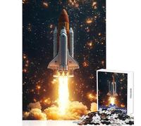 Rompecabezas de 1000 Piezas para Adultos Lanzamiento de Transbordador Espacial Juguetes antiestrés Excelentes Regalos y Juguetes Juego Educativo Interesante reducción del estrés tamaño 50x75cm