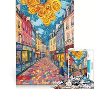 Rompecabezas de 1000 Piezas para Adultos Las Calles de Lille Francia Juguetes para armar interacción Entre Padres e Hijos colección de Artistas Bellas Artes 38x26cm