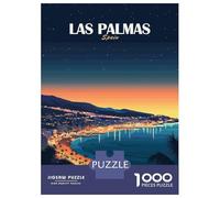 Rompecabezas De 1000 Piezas para Adultos Las Palmas, Spain Travel Rompecabezas para Adultos Juego Práctico Decoración De Pared Regalos para Amigos Y Familiares 52x38cm/1000pcs
