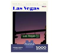 Rompecabezas De 1000 Piezas para Adultos Las Vegas Travel Art Rompecabezas para Adultos Juego Familiar Vacaciones En Casa Matar El Tiempo Difícil Y Desafiante 70x50cm/1000pcs