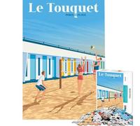 Rompecabezas de 1000 Piezas para Adultos Le Touquet Paris Plage Art Juegos relajantes Juguetes adictivos para Cultivar la Paciencia Regalos de cumpleaños para la diversión Familiar Tamaño 75x50cm