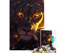 Rompecabezas de 1000 Piezas para Adultos León con Sus Cachorros Juego Educativo Juguetes didácticos cumpleaños Decoración Ideal (Tamaño 38x52cm)