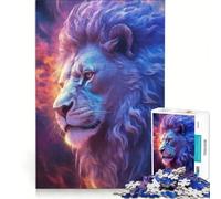 Rompecabezas de 1000 Piezas para Adultos: León de fantasía, Juegos Familiares, ejercita tu Cerebro y Tus Manos, Toda la Familia 38x52cm