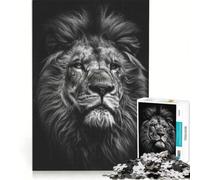 Rompecabezas de 1000 Piezas para Adultos León el Gran Rey de la Selva Juegos Divertidos para la interacción Entre Padres e Hijos Cada Pieza es única 38x52cm