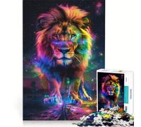 Rompecabezas de 1000 Piezas para Adultos León majestuoso Caminando Juego Educativo Actividades Familiares fortalece el Amor Entre Parejas 38x52cm