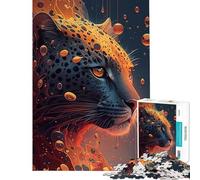 Rompecabezas de 1000 Piezas para Adultos Leopardo Guepardo y jaguares Rompecabezas de 1000 Piezas para decoración del hogar Decoración Perfecta cumpleaños y Navidad (38x52cm)