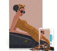 Rompecabezas de 1000 Piezas para Adultos Leopardo y Guepardo,Corte Premium,Divertido,Estimulante para la Mente,Juego Relajante, Tranquilo (50x75cm)