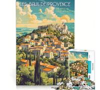Rompecabezas de 1000 Piezas para Adultos Les Baux-de-Provence, Juego Familiar, Montaje de Patrones, cumpleaños y Navidad 38x52cm