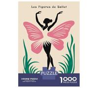 Rompecabezas De 1000 Piezas para Adultos Les Figures De Ballet Art Print Rompecabezas para Adultos Juegos Divertidos Corte De Precisión Actividades Divertidas En Casa, 38x26cm/1000pcs