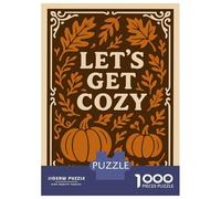 Rompecabezas De 1000 Piezas para Adultos Lets Get Cozy Fall Illustration Rompecabezas para Adultos Juegos Familiares Análisis Y Lógica Oferta como Regalos para Toda La Familia 38x26cm/1000pcs