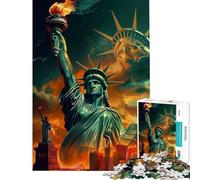 Rompecabezas de 1000 Piezas para Adultos Libertad Paz y Rompecabezas para Adultos Juego de ingenio para Mejorar la Memoria Interacción Entre Padres e Hijos (Tamaño 38x52cm)