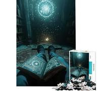 Rompecabezas de 1000 Piezas para Adultos Libro místico en una Biblioteca Antigua Juguetes educativos Juegos educativos Regalo de cumpleaños Excelentes Regalos y Juguetes (tamaño 38x26cm)