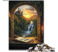 Rompecabezas de 1000 Piezas para Adultos, Libros de The Window Un Rompecabezas desafiante para Hacer tú Mismo, Ideal para los Amantes de la Pintura, Ideal para Relajarse tamaño 26x38cm