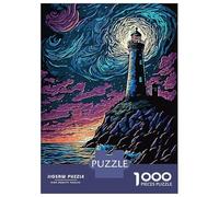 Rompecabezas De 1000 Piezas para Adultos Lighthouse Art Rompecabezas para Adultos Juguetes Antiestrés Corte De Precisión Actividades Divertidas En Casa 52x38cm/1000pcs